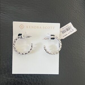 Kendra Scott Silver Studded Hoop Earrings